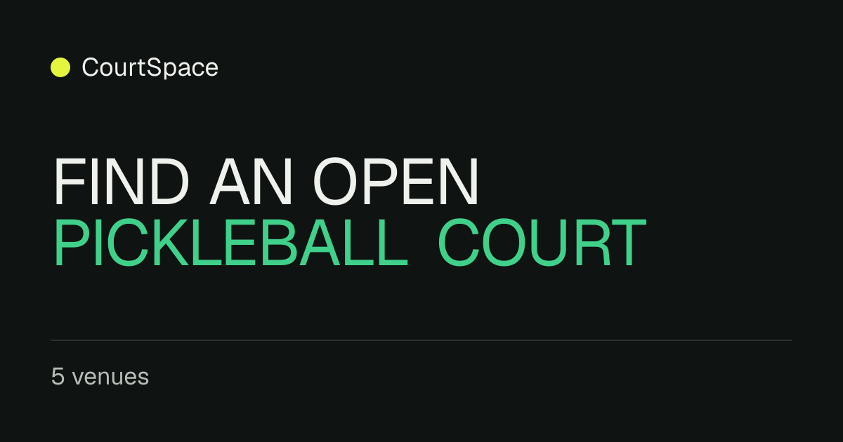 Open play, without the paddle rack · CourtSpace
